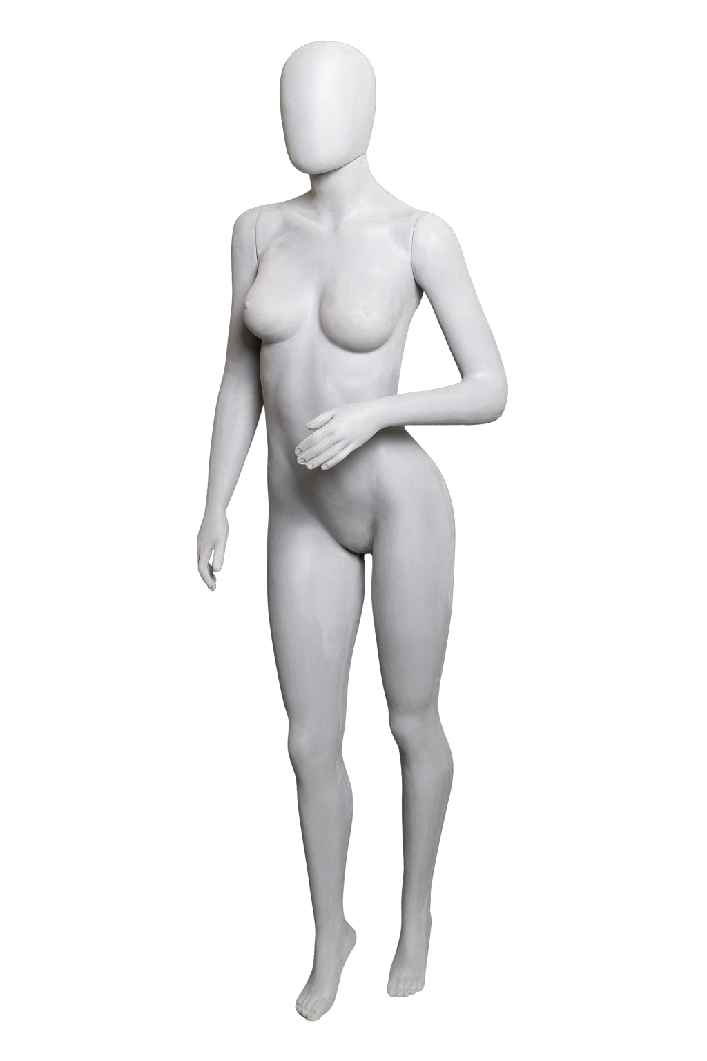 MANEQUIM FEMININO VELUDO CINZA 