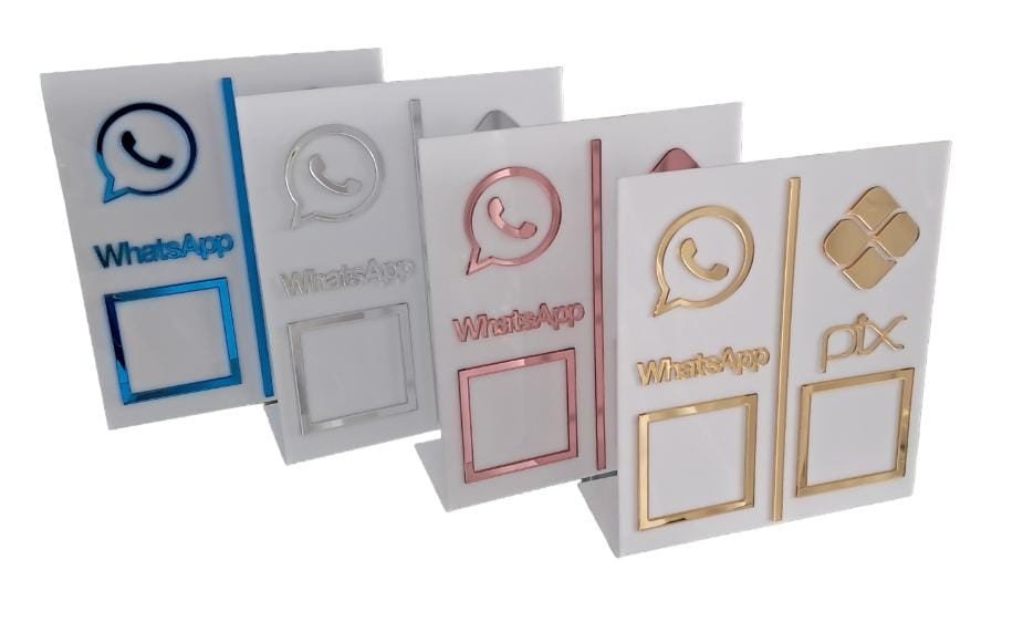 PLACA QR CODE PIX/WHATSAPP 