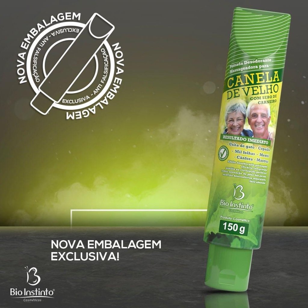 Gel massageador Pomada canela de velho 