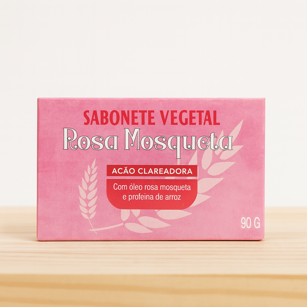 Sabonete em barra de rosa mosqueta 
