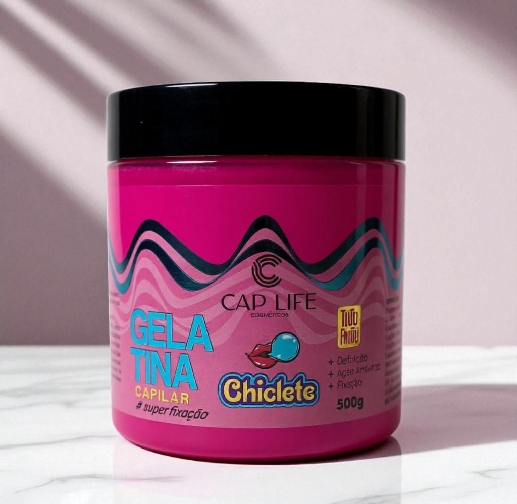 Gelatina capilar chiclete 