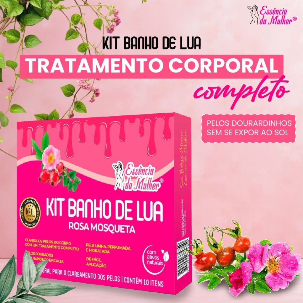 Kit Banho de lua rosa mosqueta