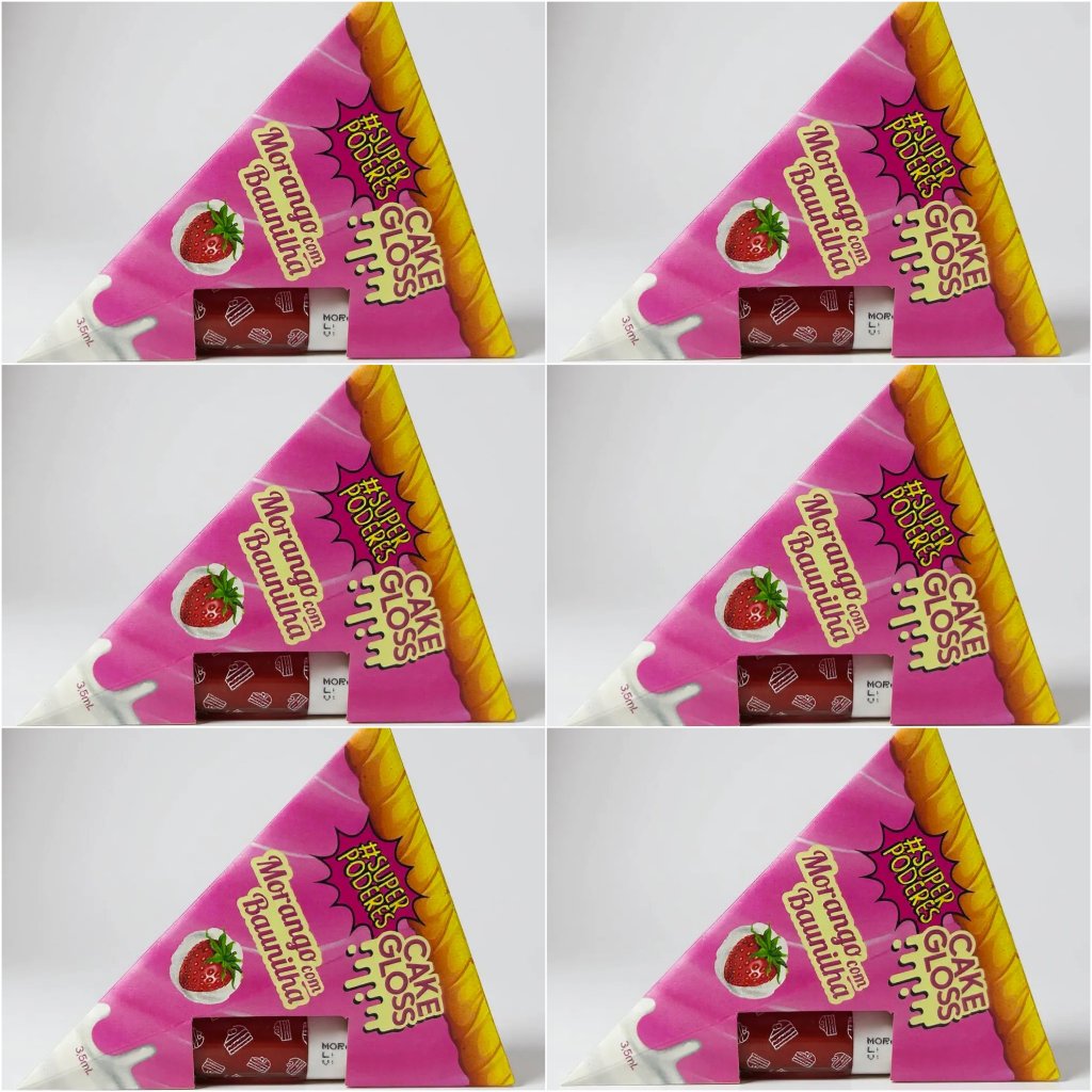 Combo 6 gloss labial de morango 