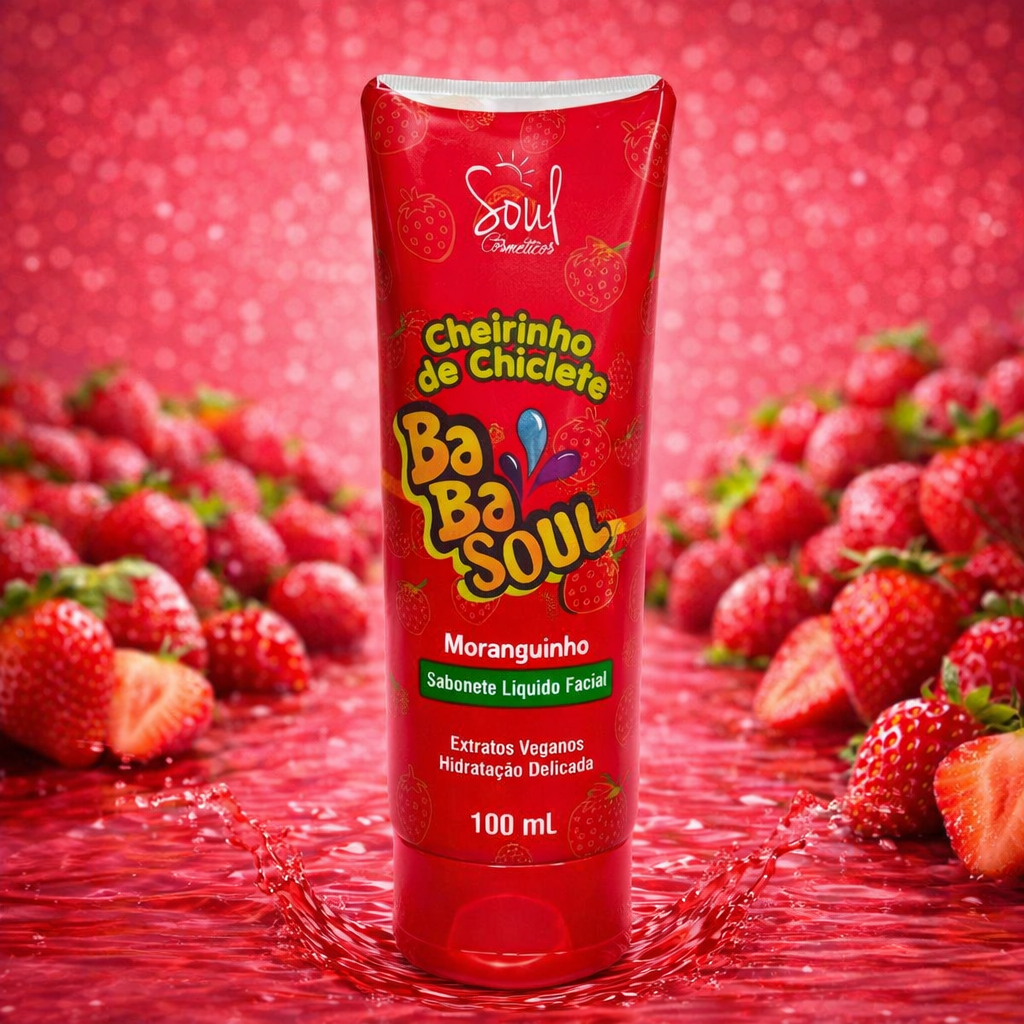 Sabonete facial de morango 