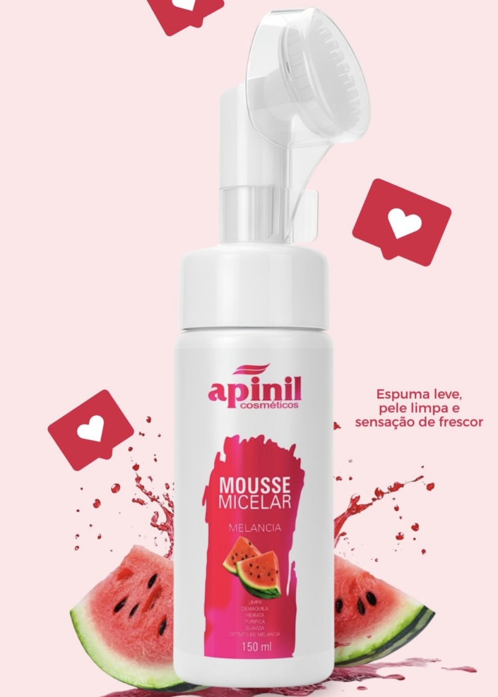 Mousse micelar de melancia 