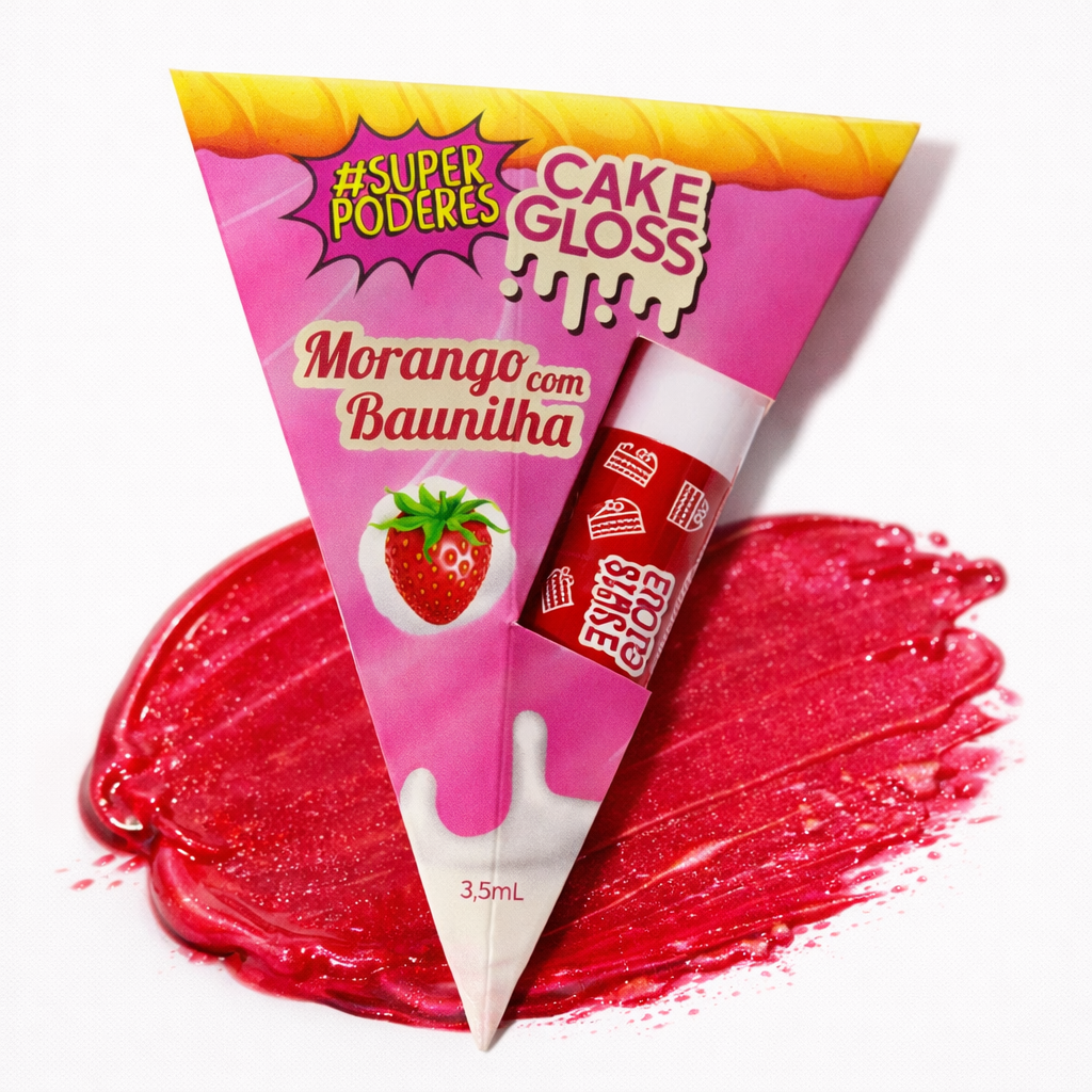 Gloss labial de morango