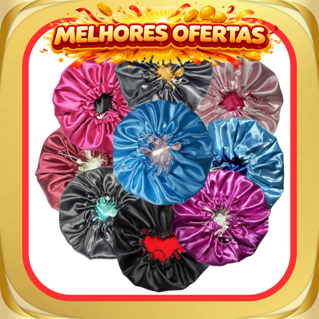 Touca de cetim dupla face 