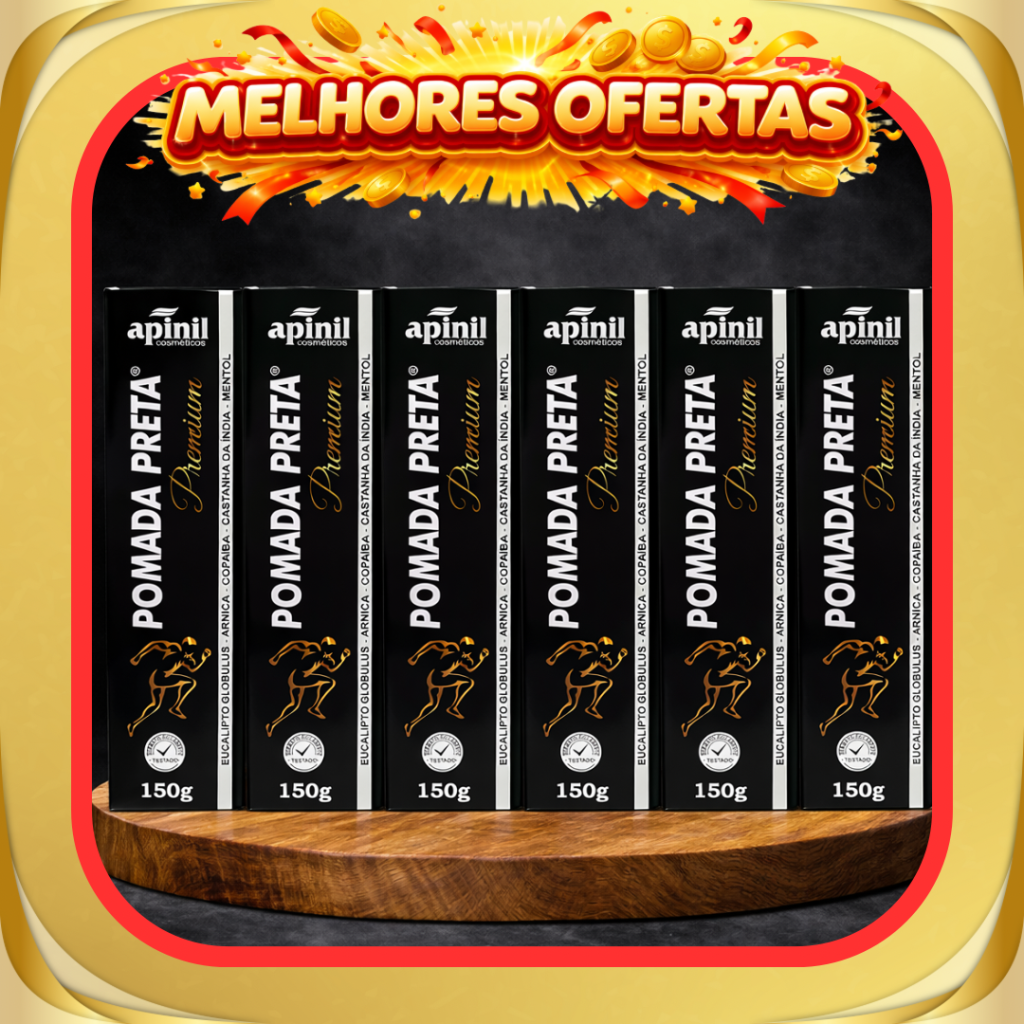 Combo 6 gel pomada preta 