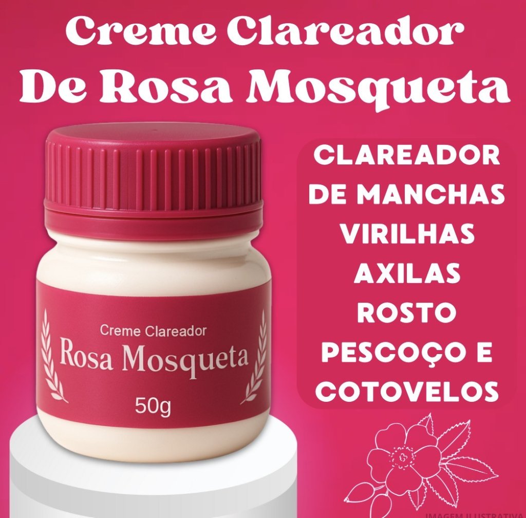Creme clareador de rosa mosqueta 
