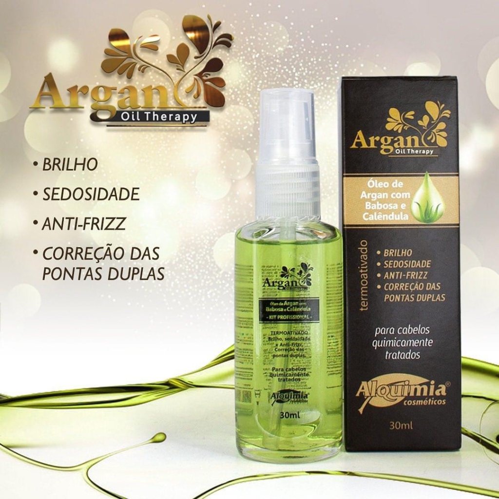 Óleo de argan e calêndula 