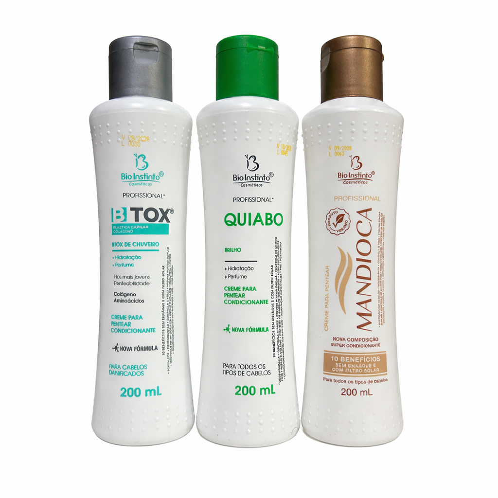 3 creme para pentear variados 
