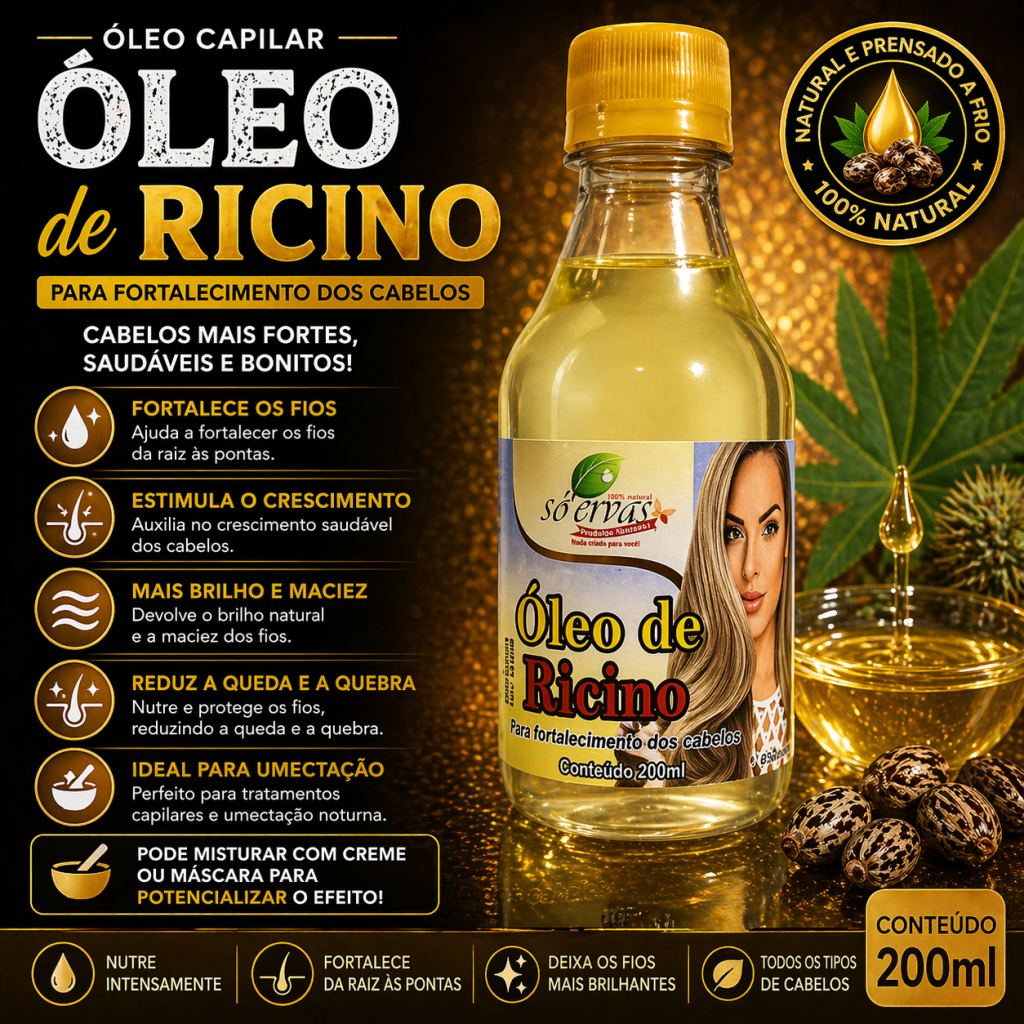 Óleo de rícino 200ml