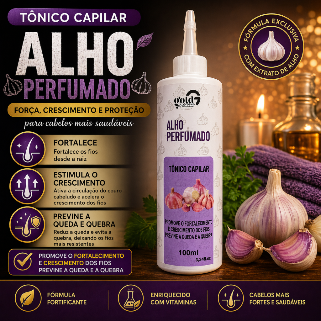 Tônico capilar de alho 