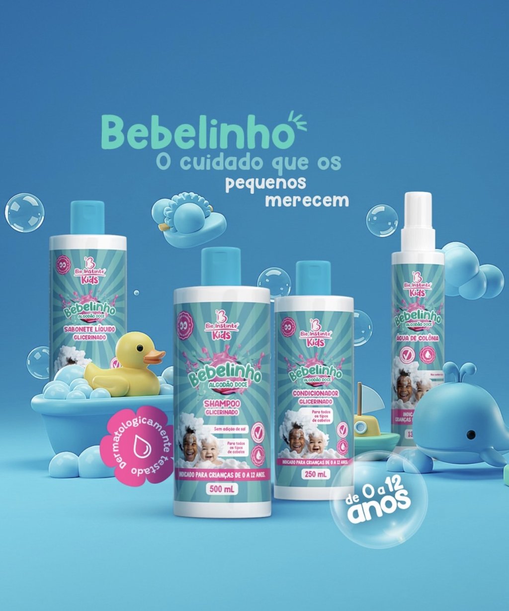 Kit infantil bebelinho algodão 