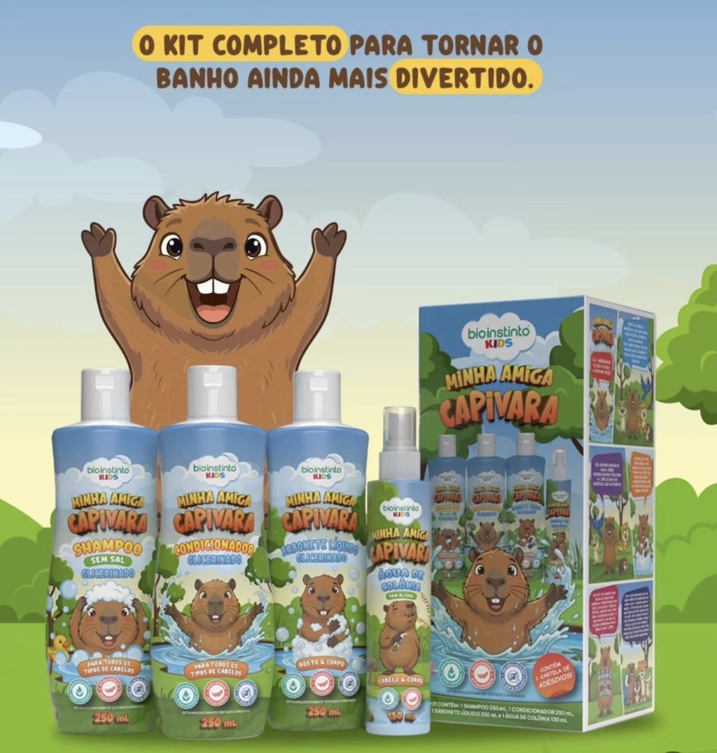 Kit infantil minha amiga capivara 