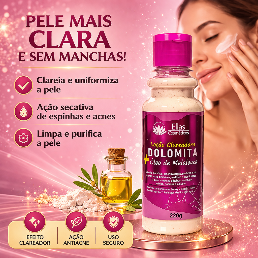 Loção dolomita clareadora