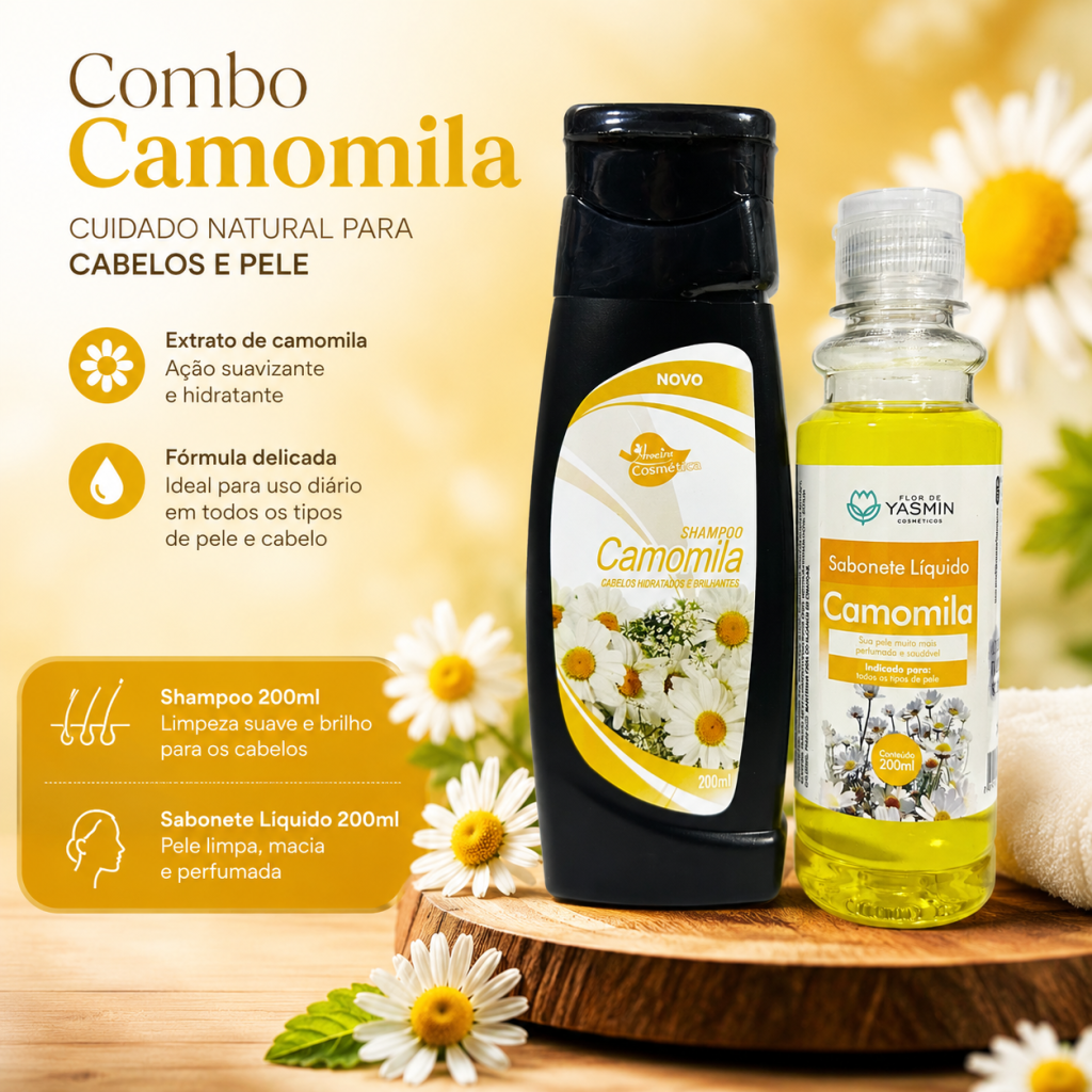 Shampoo + sabonete de camomila 