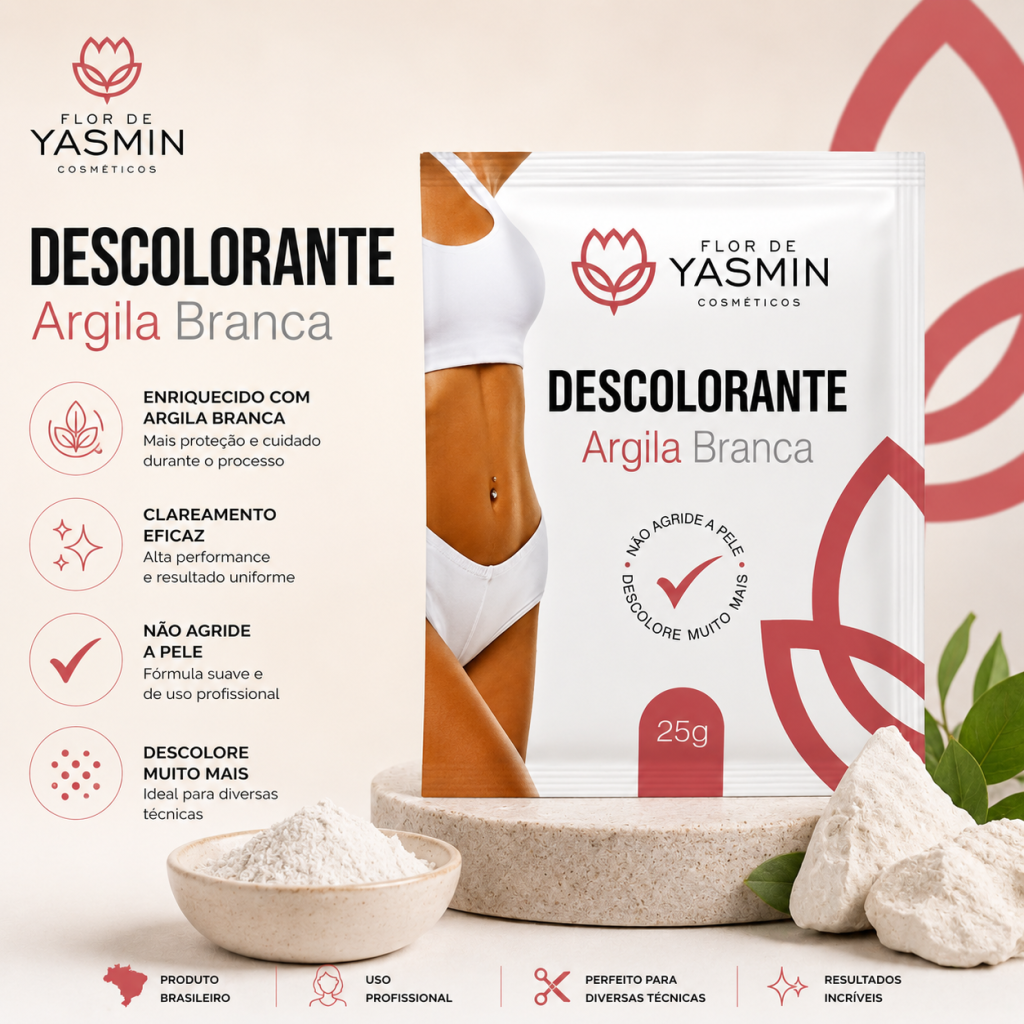 Po descolorante de argila branca 