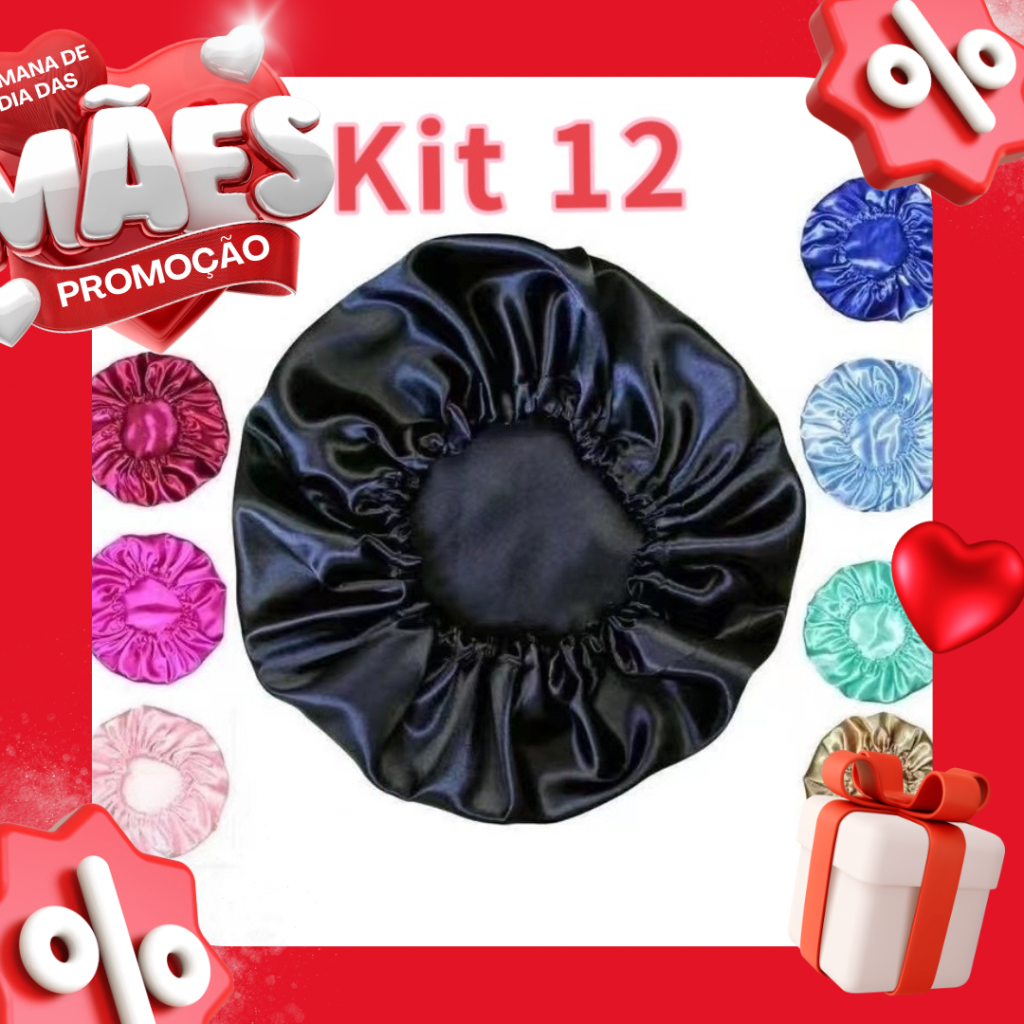 Dúzia touca de cetim simples 
