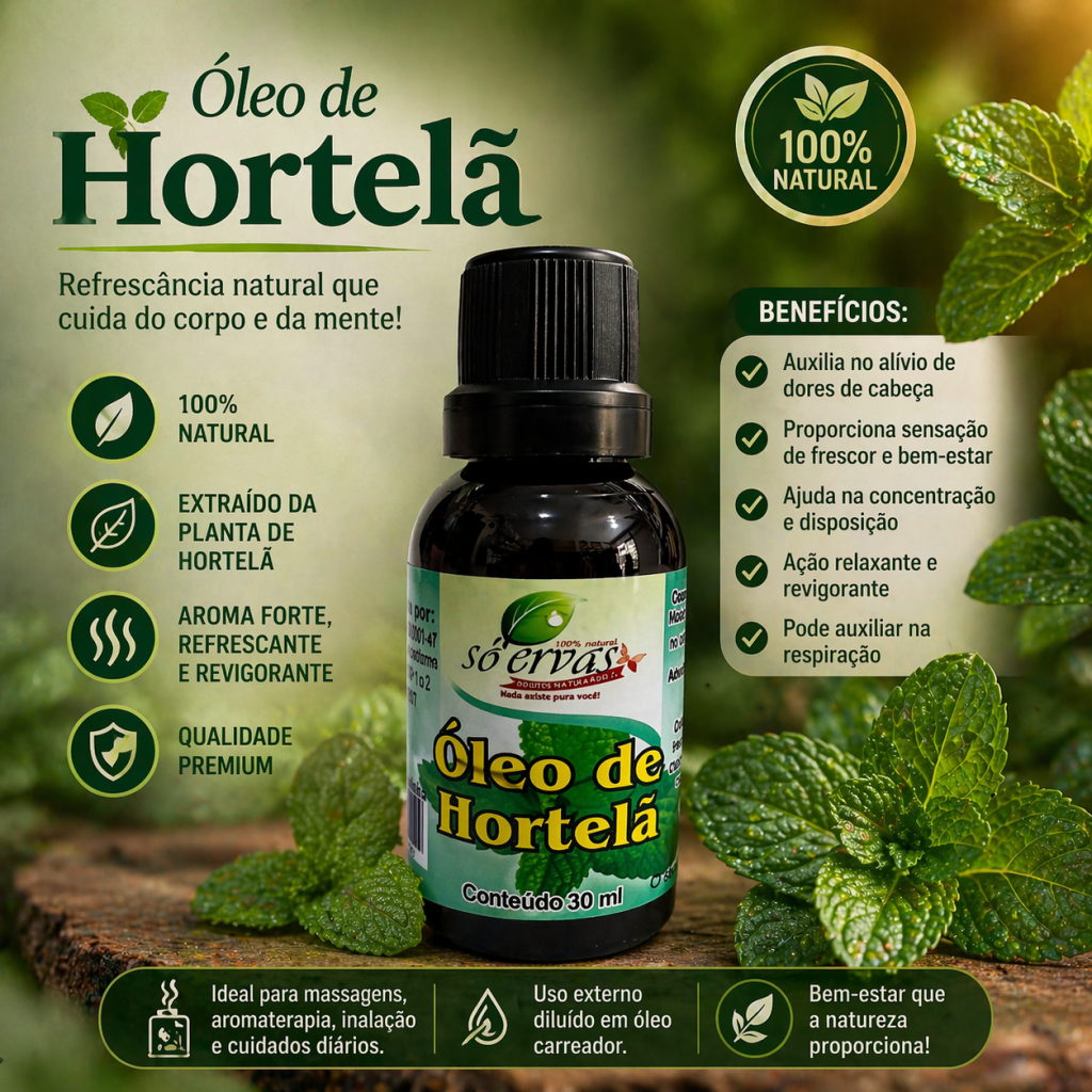 Óleo de hortelã 