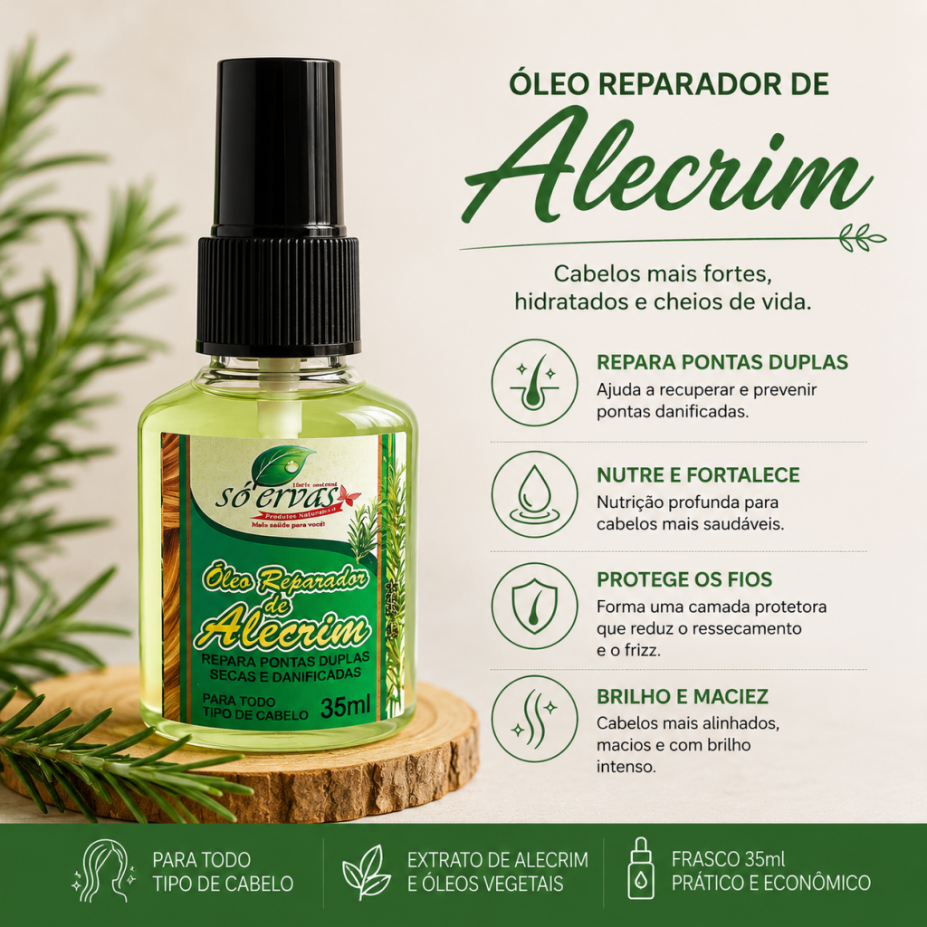 Reparador óleo de alecrim 
