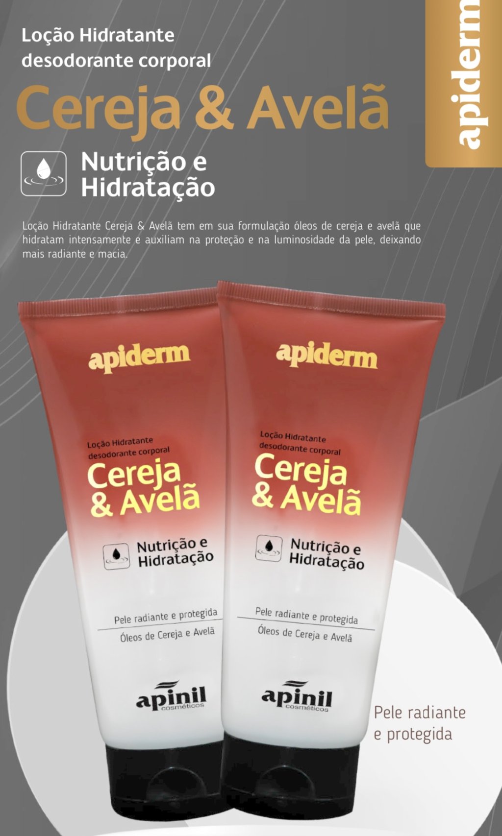 Hidratante de cereja e avelã 