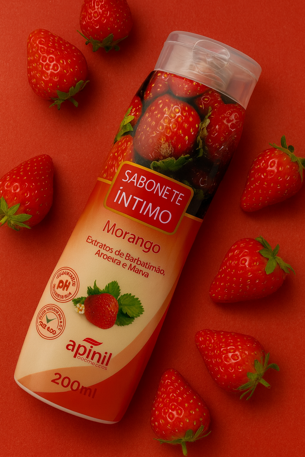 Sabonete íntimo de morango 