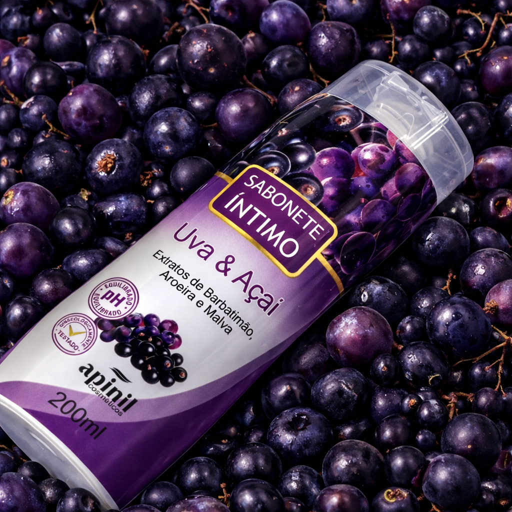 Sabonete íntimo de uva e açaí 
