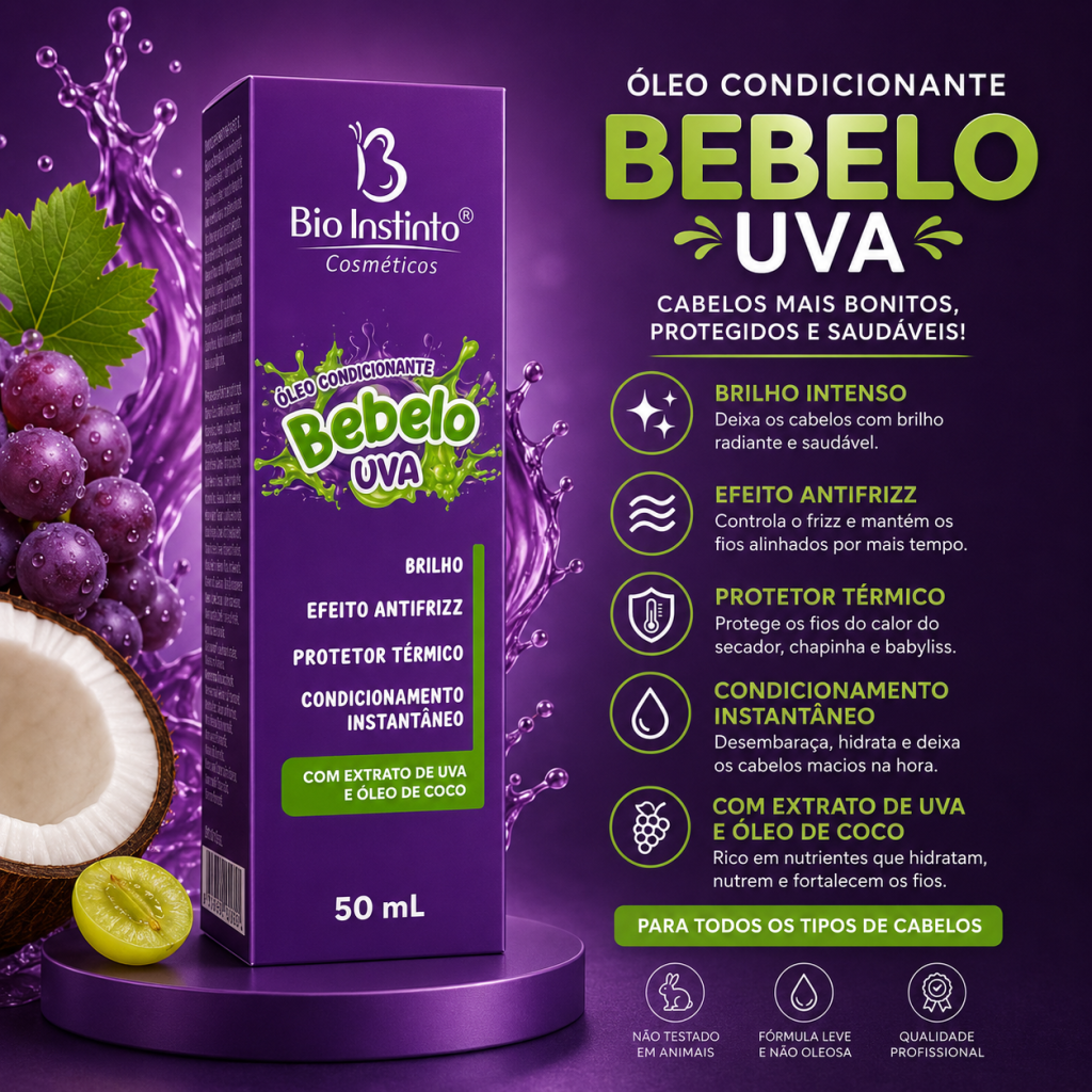 Óleo capilar uva
