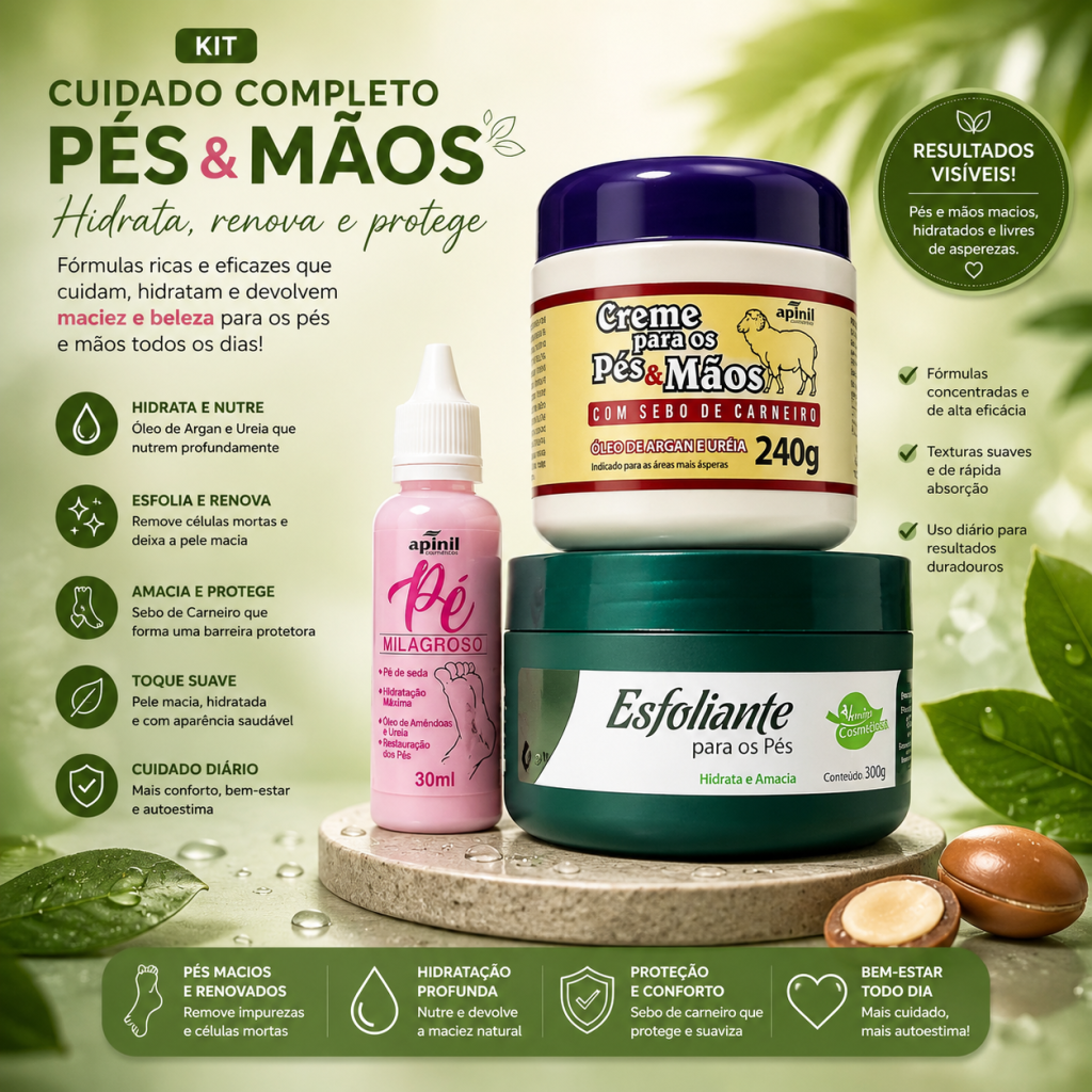 Combo tratamento para os pés 