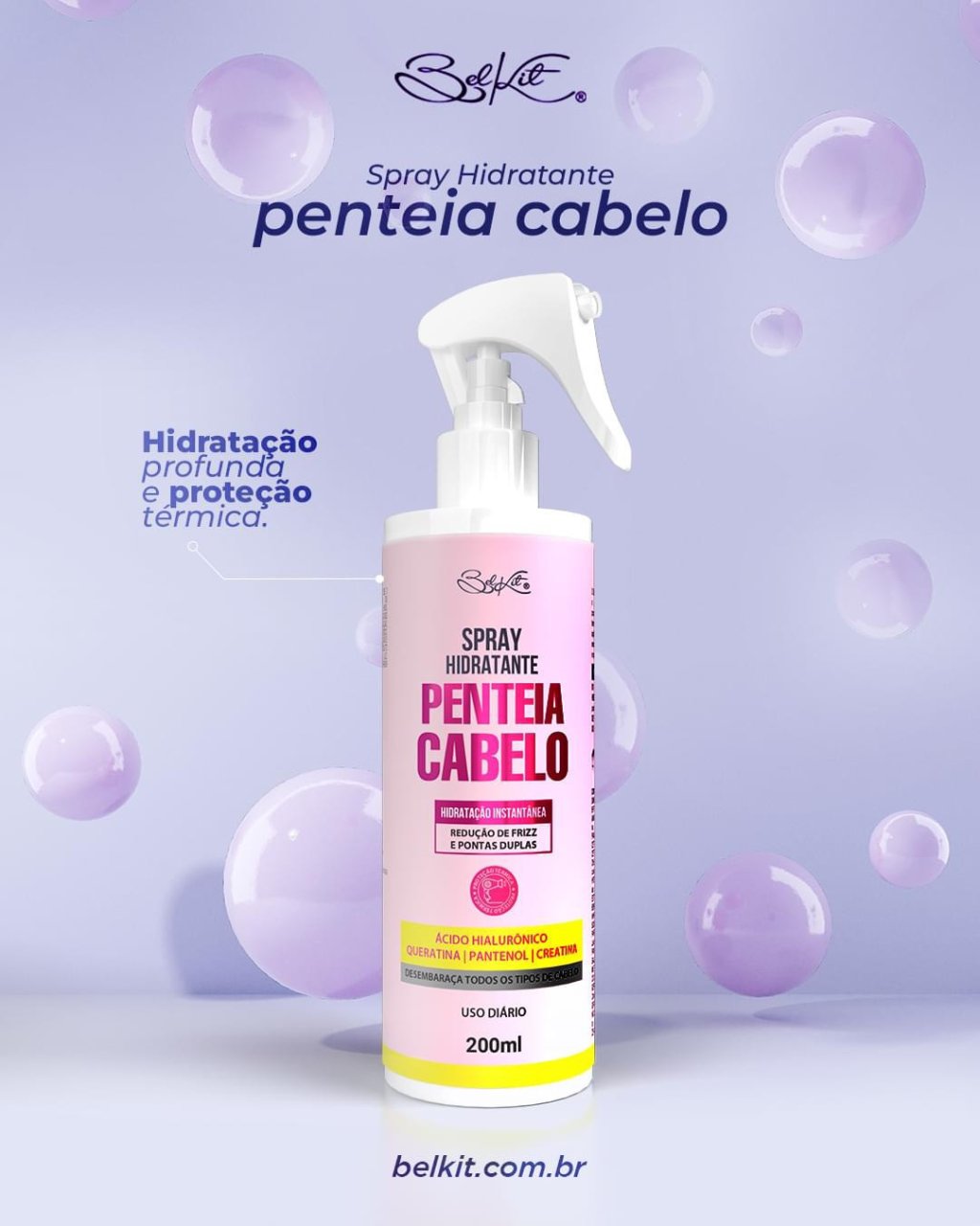 Spray penteia cabelo