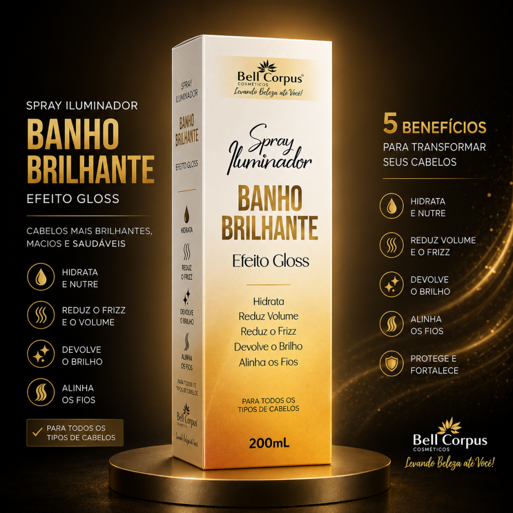 Spray banho brilhante 