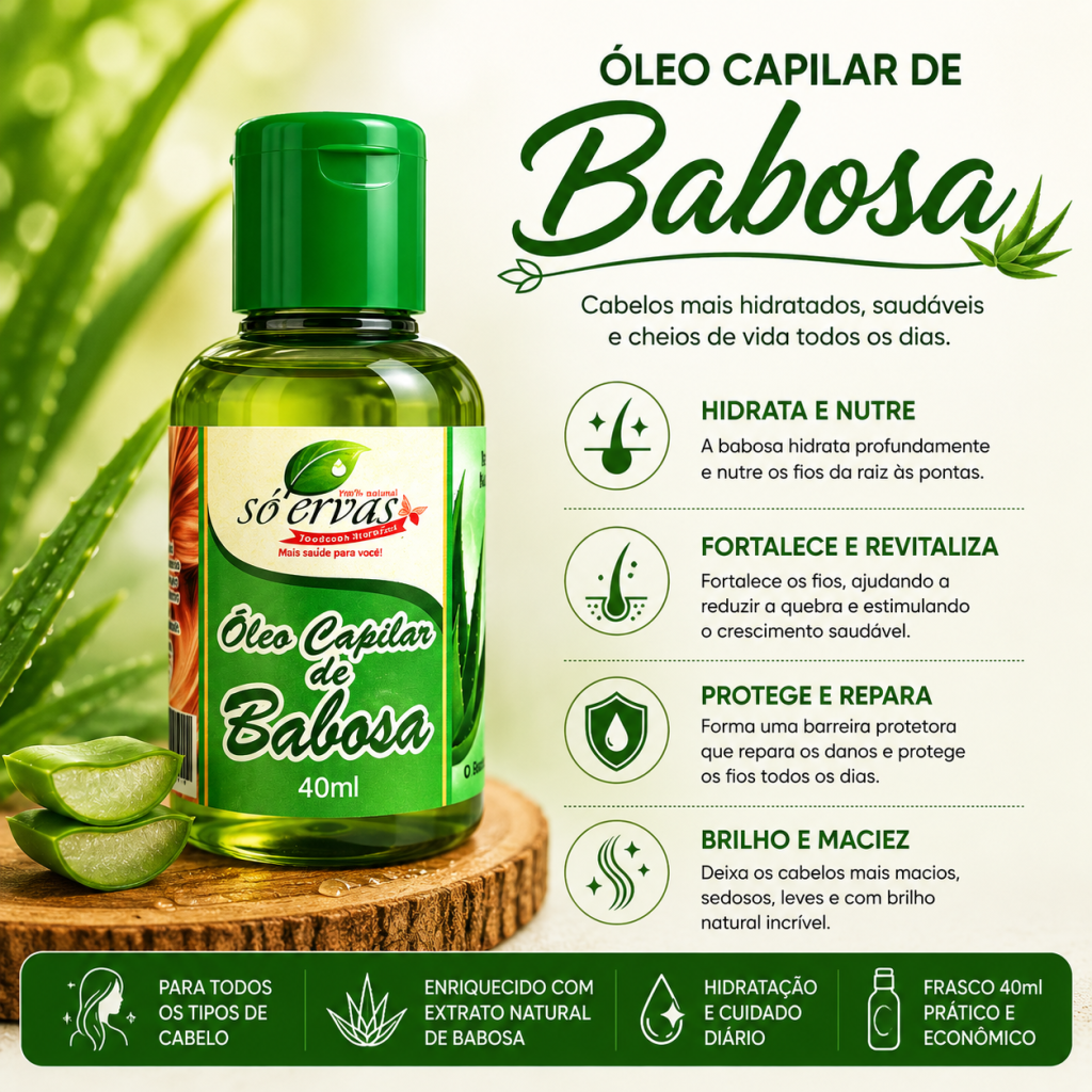 Óleo capilar de babosa
