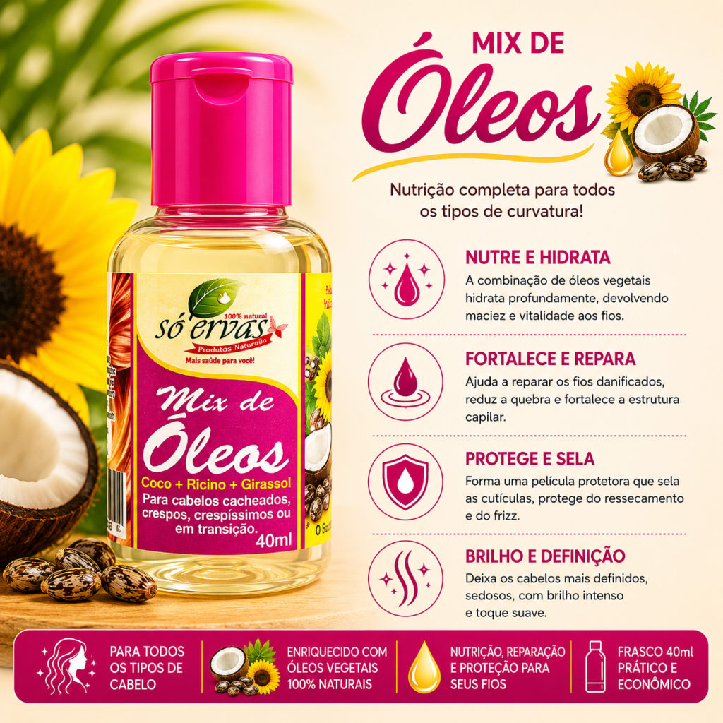 Mix de óleos capilares