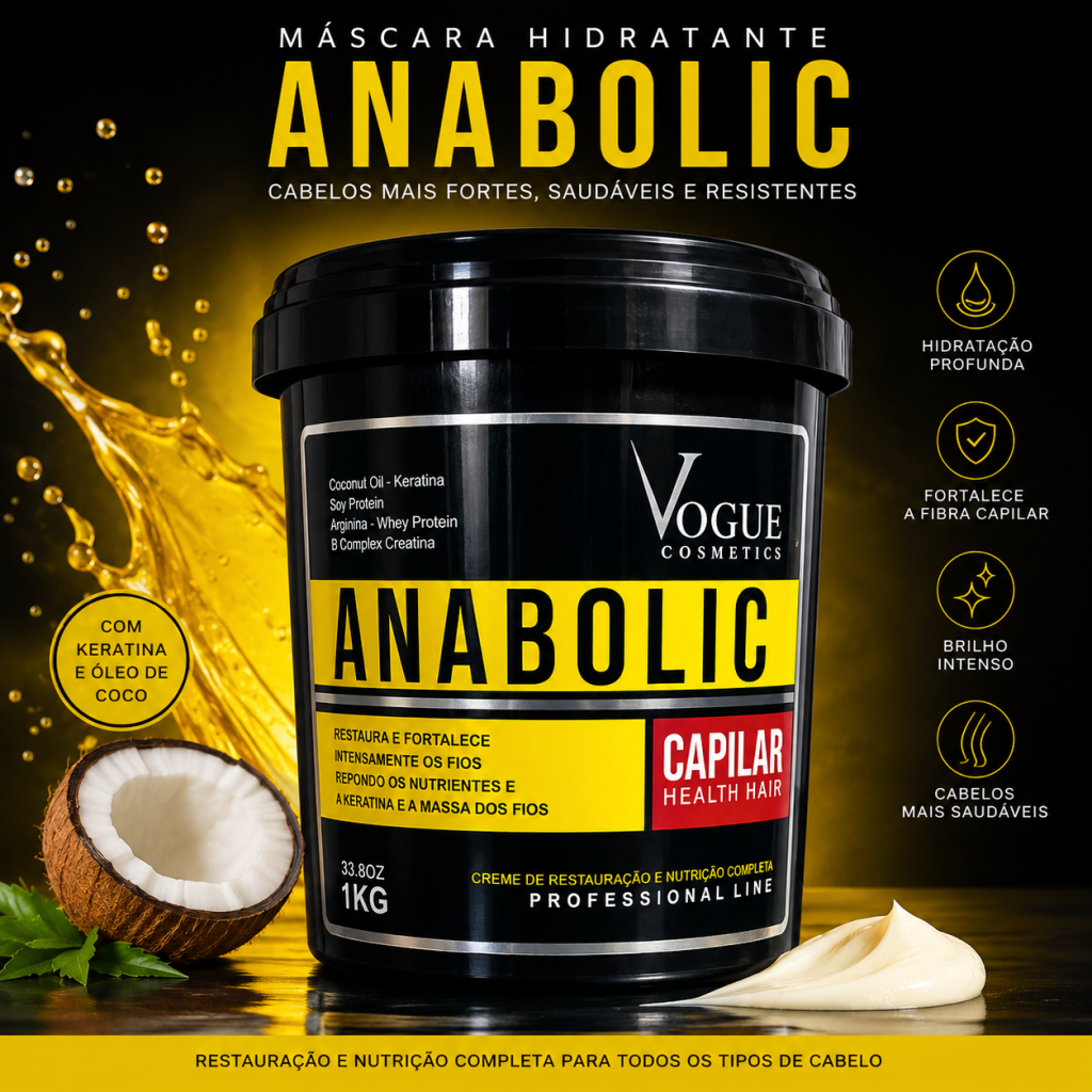 Máscara profissional anabólic 1kg