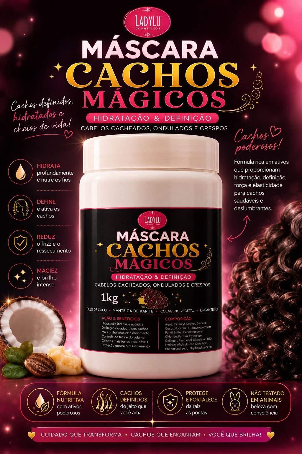 Máscara cachos 1kg