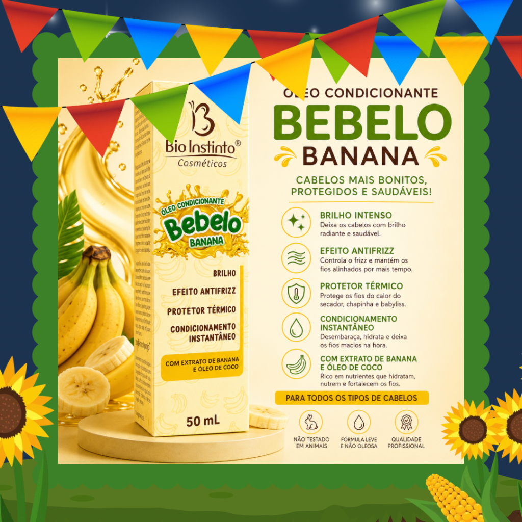 Óleo capilar de banana