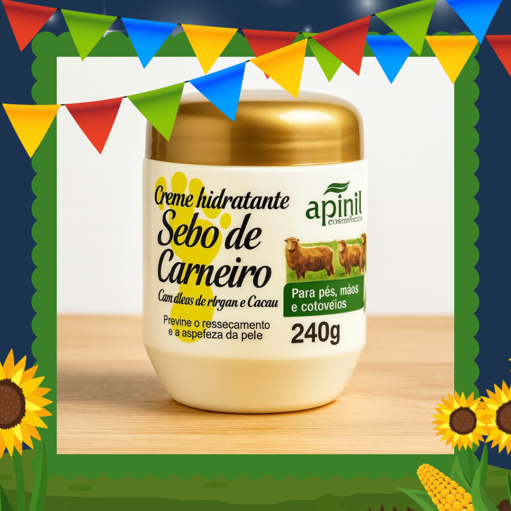 Creme hidratante com sebo de Carneiro 