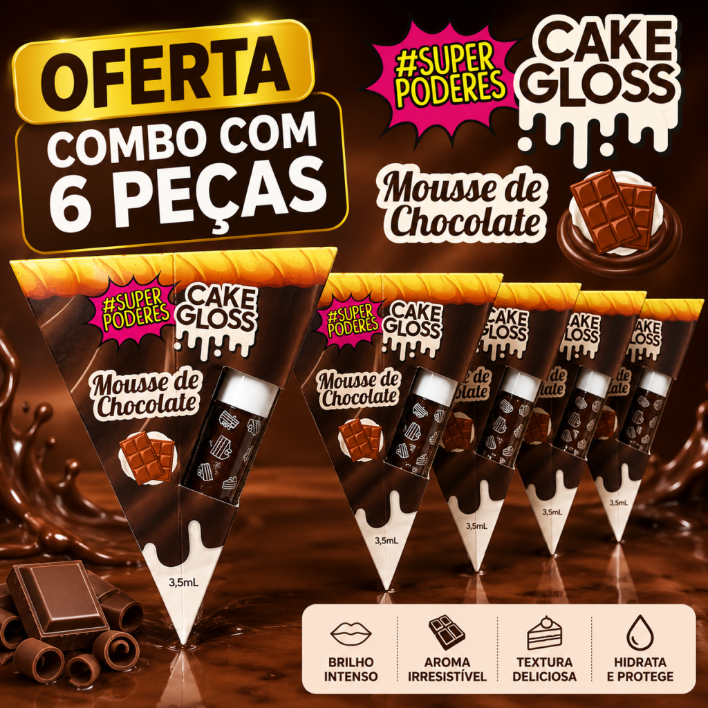 Combo 6 gloss labial de chocolate