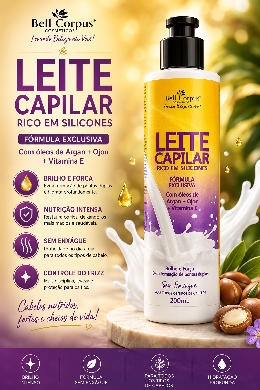 Creme leite capilar 
