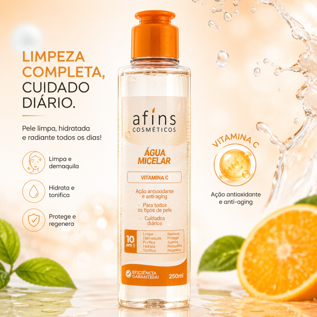 Água micelar com vitamina C