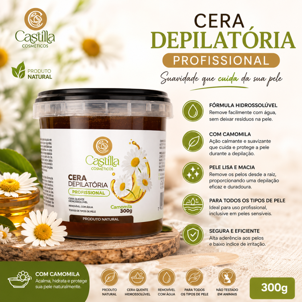 Cera depilatória camomila 
