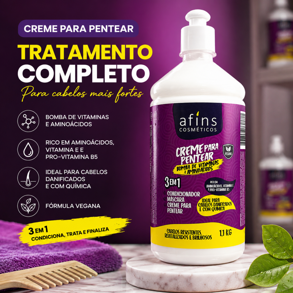 Creme para pentear bomba de vitaminas 