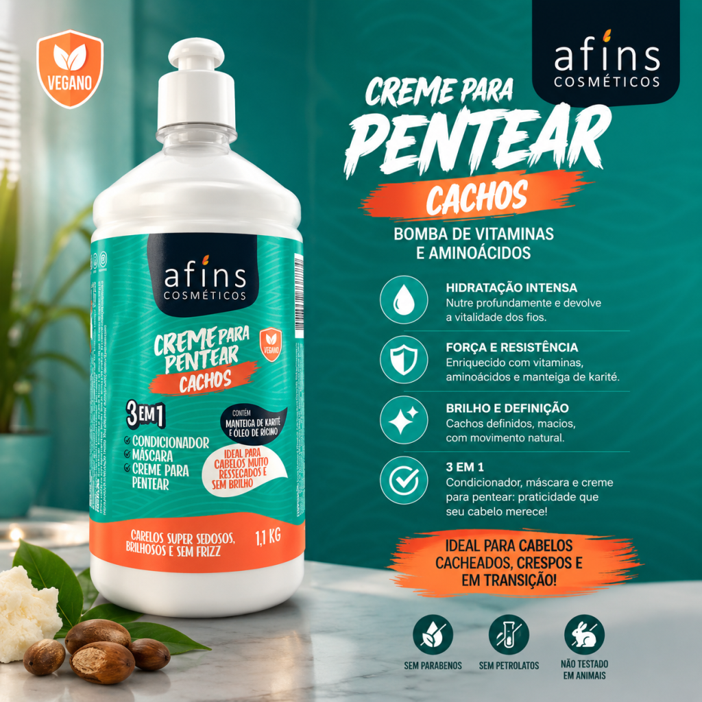 Creme para pentear cachos 1kg