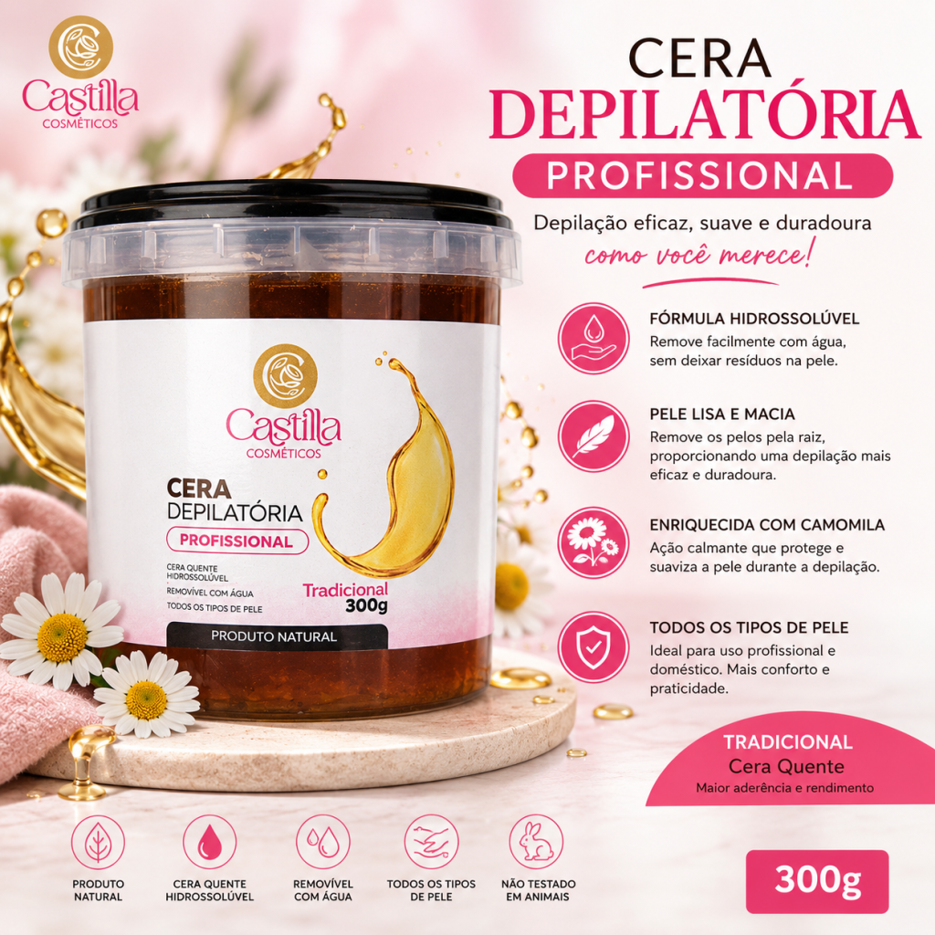 Cera depilatória tradicional 