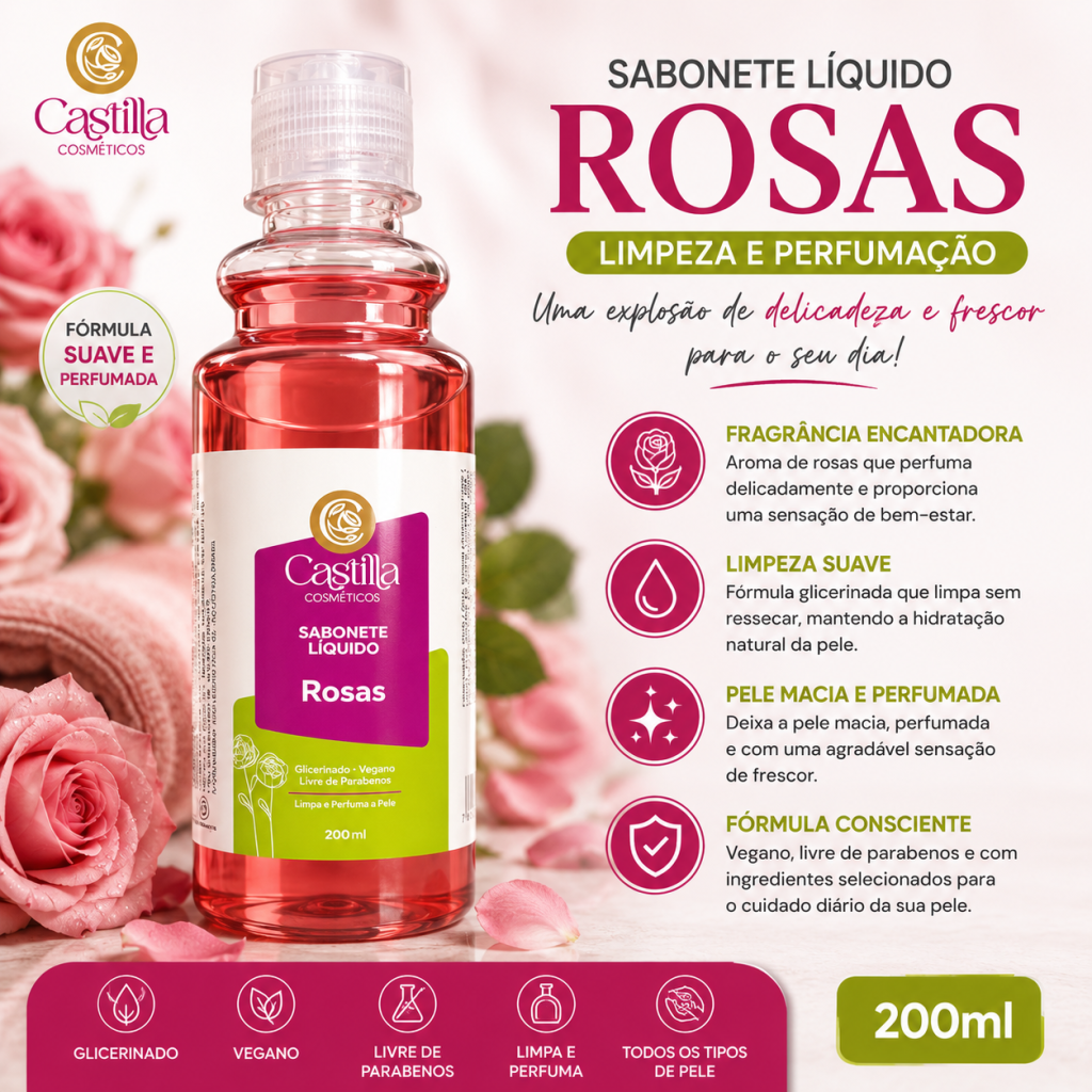 Unidade sabonete de rosas