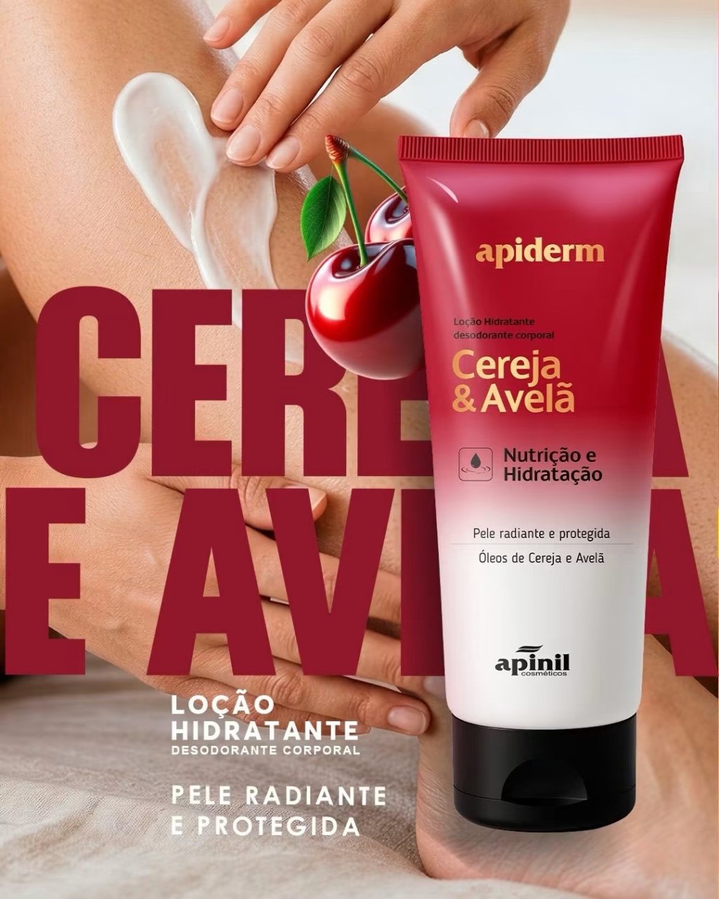 Hidratante de cereja e avelã 