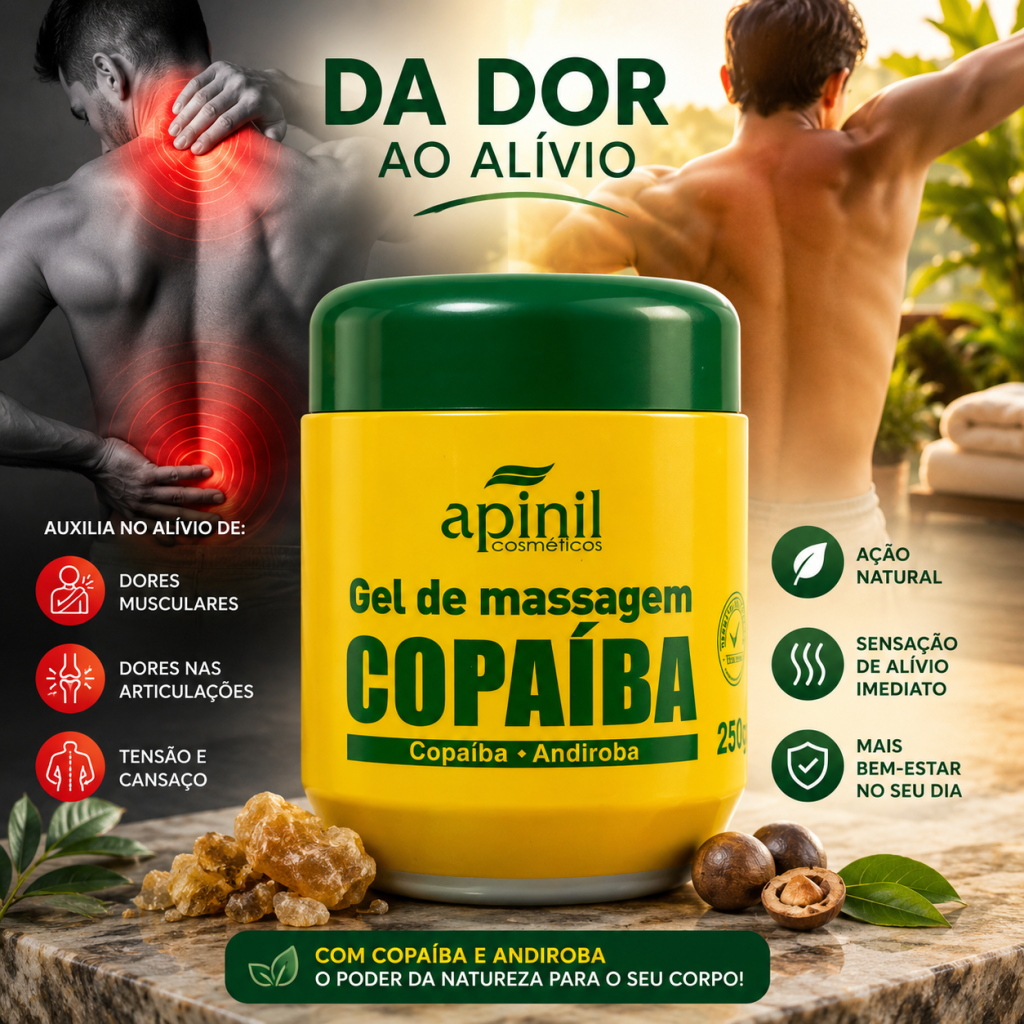 Gel massageador de copaíba 