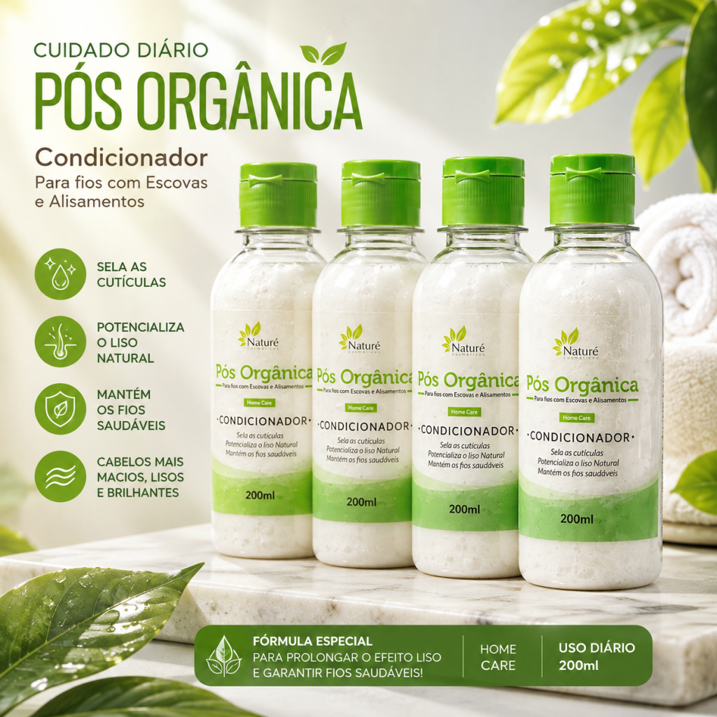 Combo 4 condicionador pós orgânica 