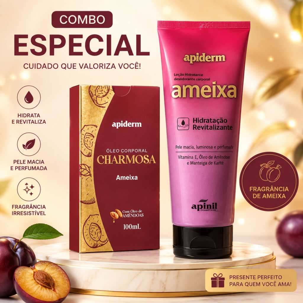 Combo óleo corporal + hidratante de Ameixa 